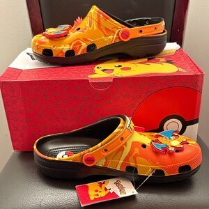 New Men’s Pokemon‎ Charizard CROCS Orange Clogs Glow in the Dark Size 8